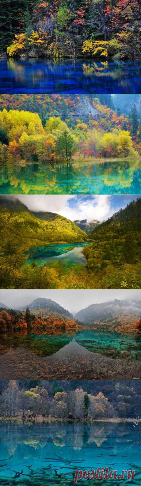 Озеро Пяти Цветков в Цзючжайгоу, Китай | Newpix.ru - позитивный -журнал
