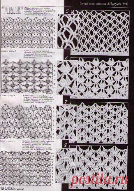 Сетка крючком – схемы вязания сеток