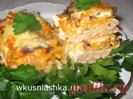 горбуша с грибами и сыром в духовке | Кулинарные рецепты вкусно