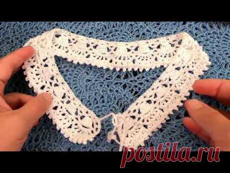 Милый НАРЯДНыЙ воротничок , crochet collar , Вязание КРЮЧКОМ ( Воротник № 320)