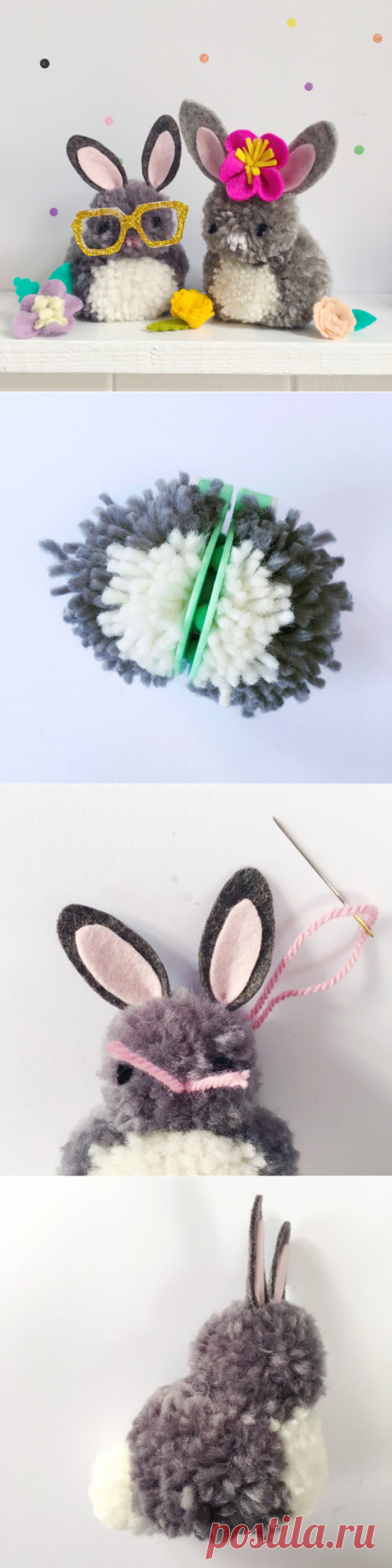 Bunny Pom Pom Tutorial by Sew Yeah • LoveKnitting Blog