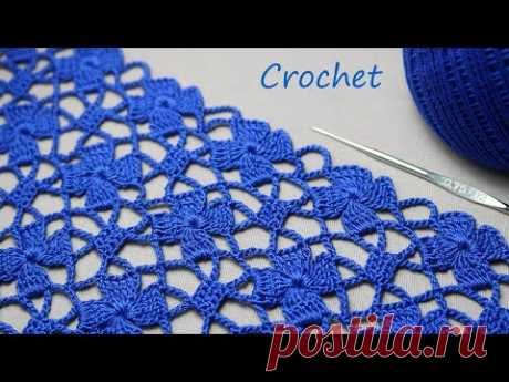 Ажурный ЦВЕТОЧНЫЙ УЗОР вязание крючком SUPER EASY Beautiful Flower Pattern Crochet