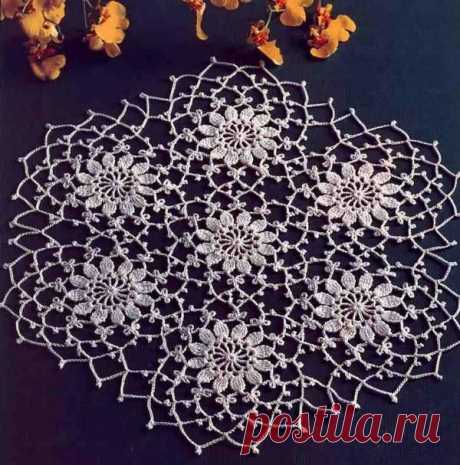 Crochet Art: Lace Crochet Doily - Gorgeous Lace Flower Motif