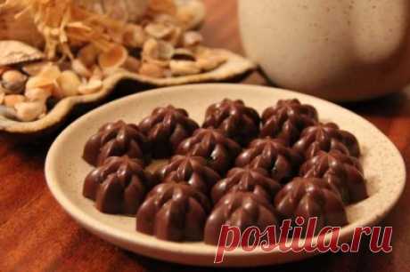 Шоколадные конфеты с черносливом и фундуком : Десерты