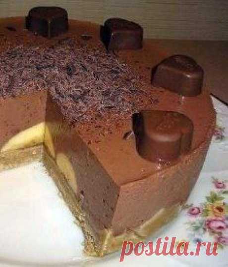 Шоколадно-банановый торт ( без выпечки)