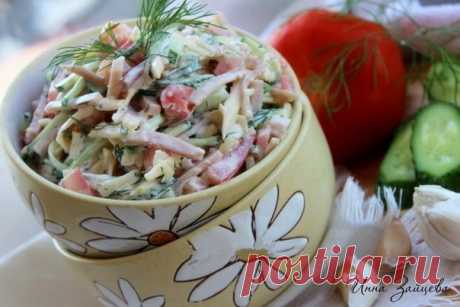 Как приготовить салат из ветчины, помидоров, огурцов и сыра - рецепт, ингредиенты и фотографии