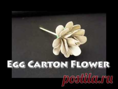 Egg Carton Flower - DIY - YouTube
