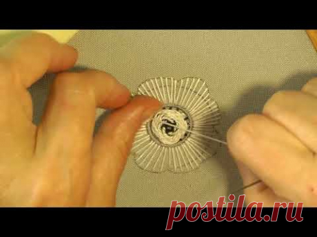 See how easy it is to make an embroidery Swirl Flower