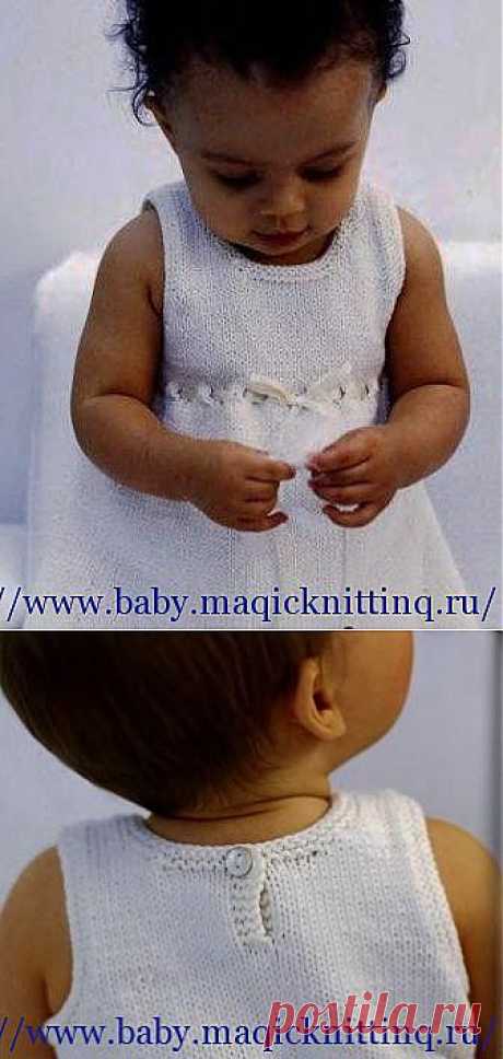 Вязаное платье для малышки