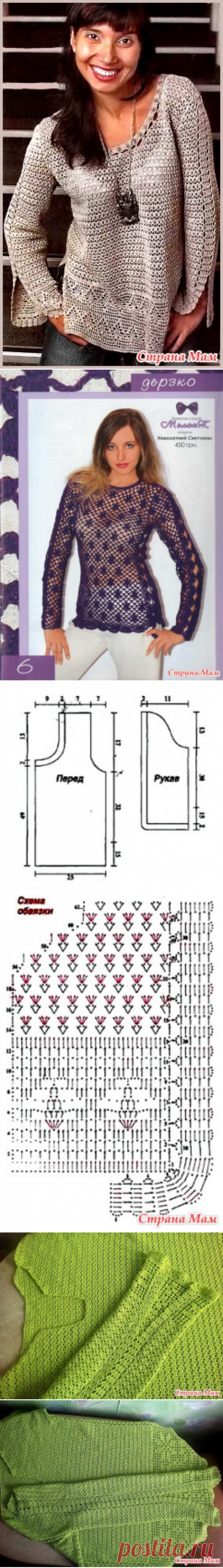 Кружевные посиделки №13 Туника 01.08 Альбом создан. - Все в ажуре... (вязание крючком) - Страна Мам
