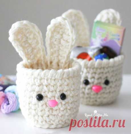 Bunny Crochet Cups - Repeat Crafter Me