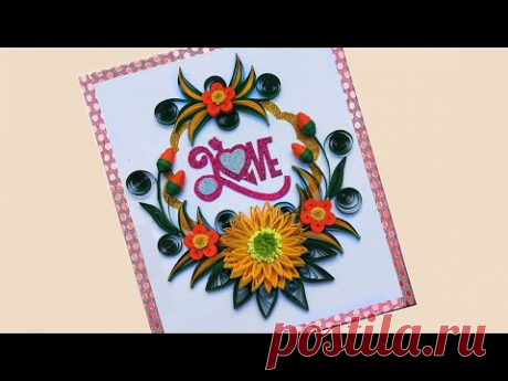 Paper Quilling Birthday Card | Very Easy Birthday Greeting Card Ideas | Paper Quilling Art