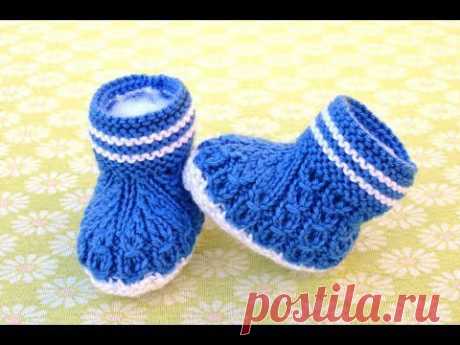 How to Knit Mock Cables Boot Style Baby Booties Part 1