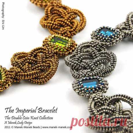 eTUTORIAL The Double Coin Knot Imperial Bracelet от maneklady