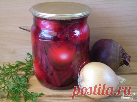 Маринованный лук со свеклой на зиму - пошаговый кулинарный рецепт с фото на Повар.ру