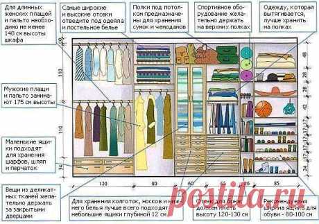 Как просто и правильно распределить места в гардеробе: