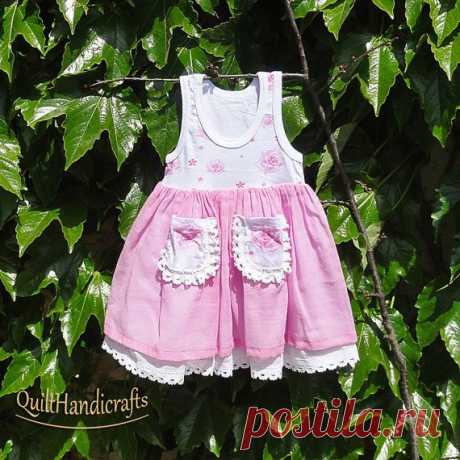 Adorable summer dress for a baby-girl. Holiday by QuiltHandicrafts
