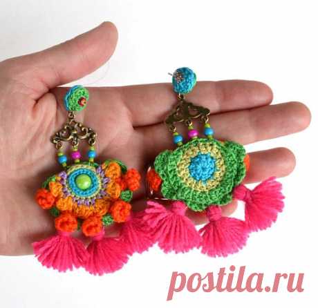 tassel earrings ethnic earrings big earrings statement