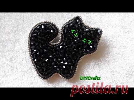 Брошь "Кошка" из бисера своими руками. Мастер-класс / Brooch " Cat" from beads. DIY.