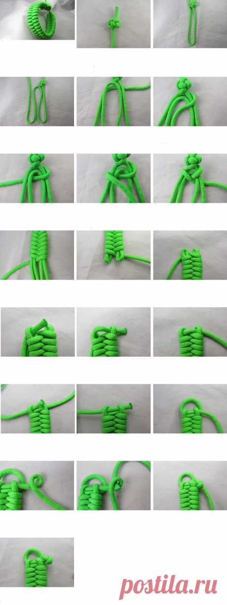 Схема браслета из шнура