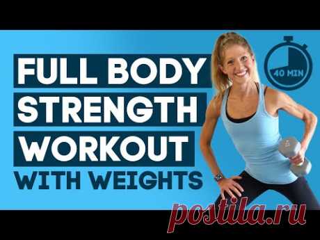 40 Min Full body Low Impact Strength Workout With Weights + Mini Bands (GREAT WORKOUT!)