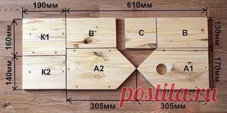 Простая конструкция скворечника. Вдруг кому пригодится, птичек приютить