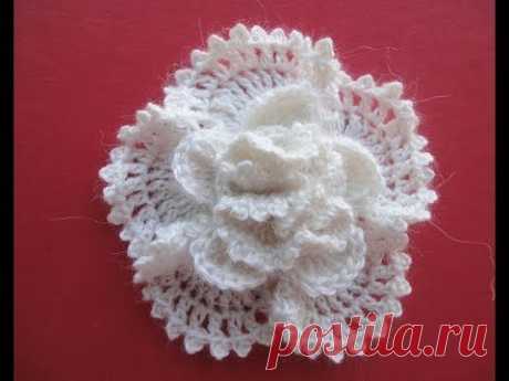 Объёмный цветок The volumetric Flower Crochet