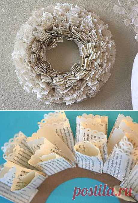 Book Wreath | FaveCrafts.com