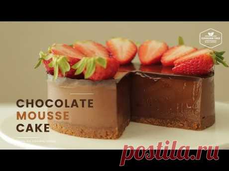 노오븐&노젤라틴! 초콜릿 무스케이크 만들기 : No-Gelatin & No-Bake Chocolate Mousse Cake : チョコレートムースケーキ | Cooking tree