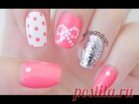 ❤ Easy Bow Nails...Using Dots!  ❤