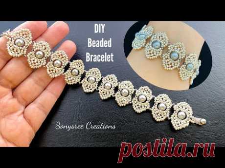 Trendy Beaded Bracelet || How to make beaded bracelet