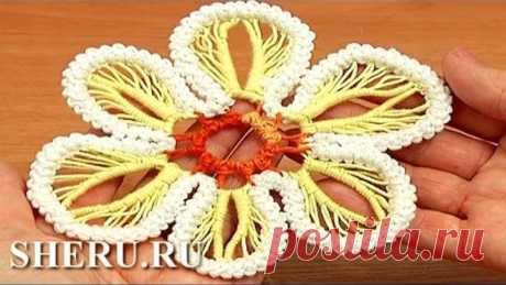 How to Make Flower Romanian Point Lace Урок 63 Румынское кружево