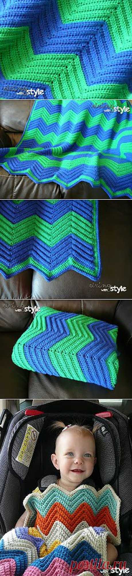 String With Style: Chevron Love Afghan