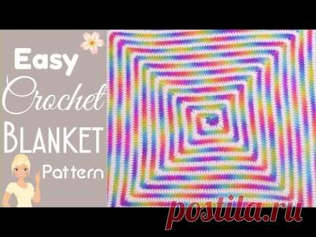 Спиральное одеяло крючком 🧶 Простое детское одеяло крючком на спирали 🌈 Picasso Blanket