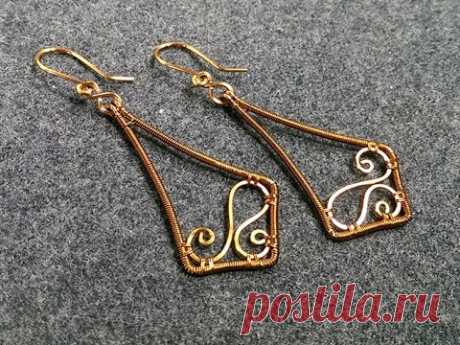 wire earrings - How to make wire jewelry 146