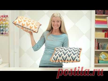 How to make a pillow or cushion with Piping attached