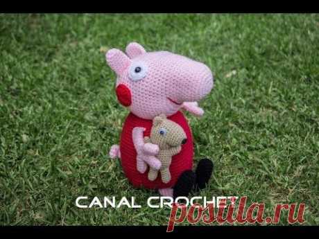 Peppa Pig y su osito amigurumi tutorial.