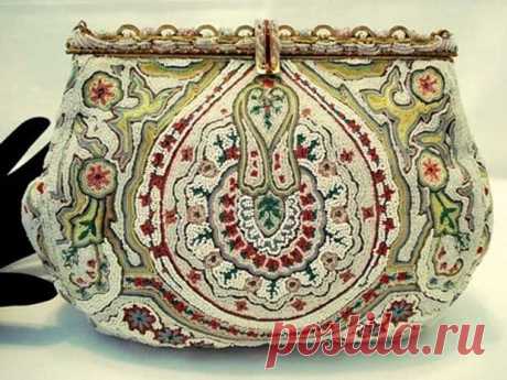 Винтажная сумочка из Франции с вышивкой от Josef 1930-1940 гг – Ярмарка Мастеров