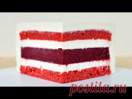 Муссовый торт Красный бархат ☆ Зеркальная глазурь ☆ Mousse Cake Red Velvet