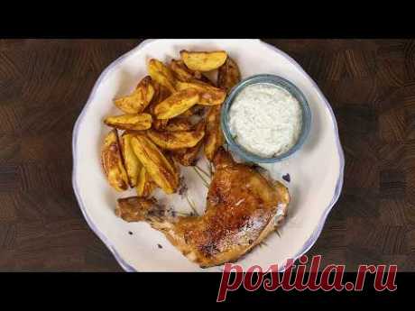 Курица с картошкой в духовке - YouTube
