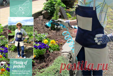 Split Skirt Gardening Apron | Sew4Home