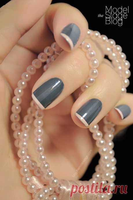 Dark French Nail Art Tutorial | The Model Stage Blog