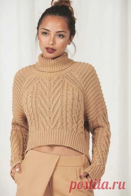 песочный пуловер/идея для вязания