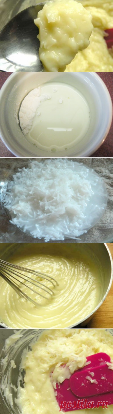 Заварной кокосовый крем / Кремы / TVCook: пошаговые рецепты с фото