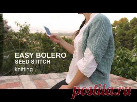 Tutorial Knitting Bolero Seed Stitch in English