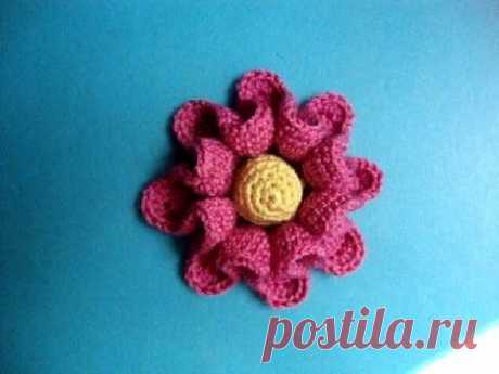 Цветы вязаные крючком Урок 41 Crochet flower pattern for free