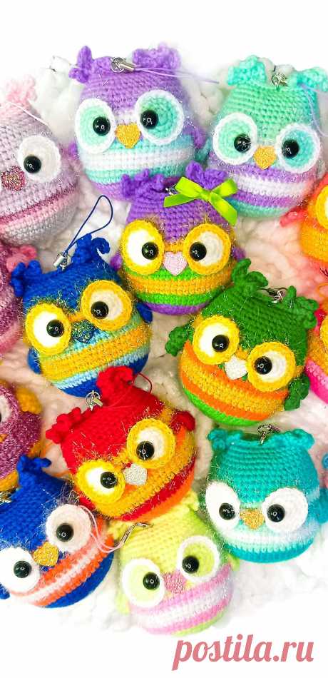 PDF Совушка крючком. FREE crochet pattern; Аmigurumi toy patterns. Амигуруми схемы и описания на русском. Вязаные игрушки и поделки своими руками #amimore - сова, совушка, маленький совёнок, птица, птичка.