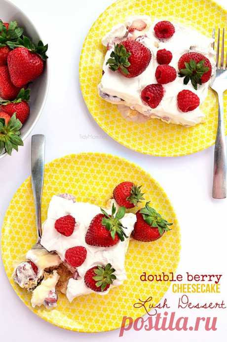 Double Berry Cheesecake Lush Dessert | TidyMom