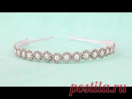 Passo a passo: Tiara com meia pérola e strass