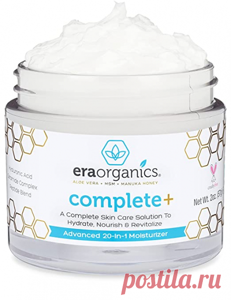 Amazon.com: Era Organics Moisturizer Cream - Natural Face Moisturizer For Women & Men to Nourish & Hydrate Dry Sensitive Skin- Soothing Manuka Honey, Anti Aging Hyaluronic Acid, Firming Peptide Ceramide Cream 2oz : Beauty & Personal Care